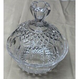 Vintage RCR Royal Crystal Rock 24%Lead Crystal Covered Candy Dish with Lid Italy